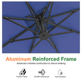 Patioslife Aegis Pro Cantilever Umbrella with Cross Base — Heavy-Duty Frame & Powder-Coated Aluminium Pole for Garden & Patio