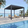 Patioslife Atlantic™ | 3 x 3m Aluminium Louvered Pergola with Adjustable Roof, Modern Outdoor Shade Structure for Garden, Deck & Patio