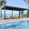 Patioslife Atlantic™ |3 x 6m Contemporary Aluminium Louvered Pergola with Adjustable Louvers, Stylish Outdoor Pavilion for Patio & Entertaining