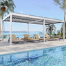 Patioslife Atlantic™ | 3 x 6m Contemporary Aluminium Pergola with Adjustable Roof Panels & LED Lighting System, Stylish Outdoor Shelter for Entertaining