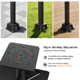 Patioslife Aegis Heavy Duty In-Ground Cantilever Umbrella Base – 61cm Deep Dual-Coated Steel – High-Wind Stability & Secure Outdoor Mount for Patios, Gardens & Concrete Surfaces