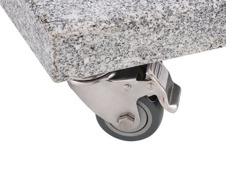 Patioslife Alabaster™ | 3m Cantilever Umbrella Compatible Granite Base - 100kg