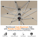 Patioslife Outdoor Umbrella — Square & Round | Heavy-Duty Aluminium Pole, Double-Vented Canopy | 2.7m, 3m & 3.35m