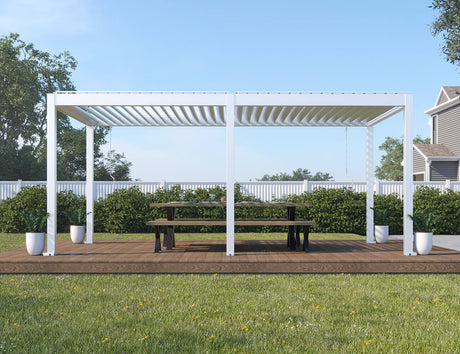 Patioslife Atlantic™ | Manual Freestanding Louvre Roof – All-Weather Aluminium Shelter for Decks, Patios & Poolsides