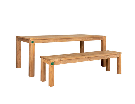 Patioslife | Teak Outdoor Dining Set (2pcs) – Solid Wood Elegance for Patios, Decks & Gardens
