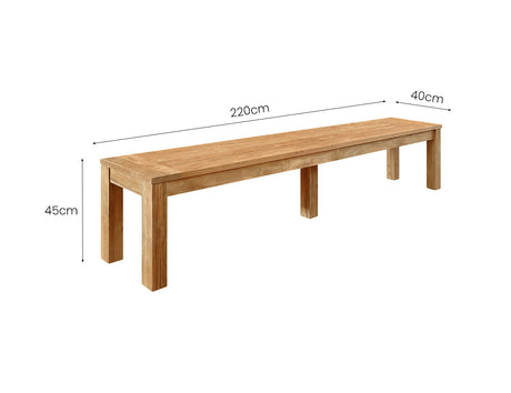 Patioslife | Teak Outdoor Dining Set (2pcs) – Solid Wood Elegance for Patios, Decks & Gardens