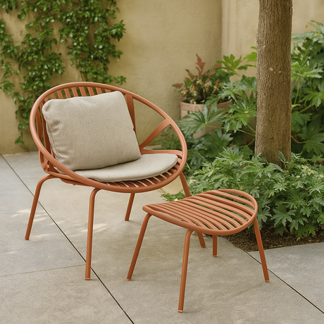 Patioslife Ample™ | Durable & Stylish Outdoor Armchair with Footrest – Ergonomic Comfort & Weather-Resistant for Patios, Balconies, Decks, Gardens, Poolside & Alfresco Spaces