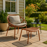 Patioslife Ample™ | Durable & Stylish Outdoor Armchair with Footrest – Ergonomic Comfort & Weather-Resistant for Patios, Balconies, Decks, Gardens, Poolside & Alfresco Spaces