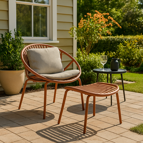 Patioslife Ample™ | Durable & Stylish Outdoor Armchair with Footrest – Ergonomic Comfort & Weather-Resistant for Patios, Balconies, Decks, Gardens, Poolside & Alfresco Spaces