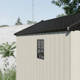 Premium Garden Shed with Floor Patioslife Kick-it ProLock™ Tool-Free Snap-Lock Resin – Weatherproof Outdoor Storage Shed with Floor, UV Resistant, Lockable Backyard Tool Shed for Tools, Bikes & Lawn Mower