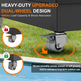 Patioslife Heavy-Duty Cantilever Umbrella Base with Wheels, Up to 400 kg Capacity, Decorative Modular Rolling Stand Compatible with Aegis Series and Most Offset Patio Umbrellas for Patio, Garden and Poolside