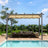 Patioslife 3x3m Retractable Pergola Beige Canopy Grey Frame for Australian Poolside Patio