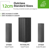 Patioslife Brown 12cm Thick Steel Post Hardtop Gazebo Sturdy Large Garden Outdoor Shelter
