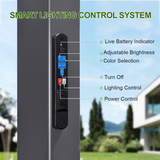 Patioslife Black Pergola Smart LED Control Panel Brightness Color Adjust Detail
