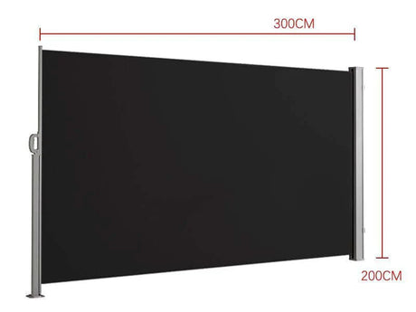 Patioslife Patio Screen Retractable Side Awning 2m x 3m