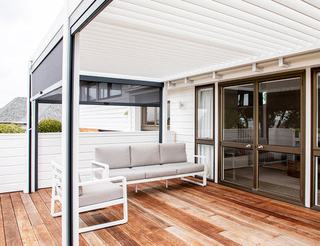 Patioslife Atlantic™ | Manual Freestanding Louvre Roof – All-Weather Aluminium Shelter for Decks, Patios & Poolsides