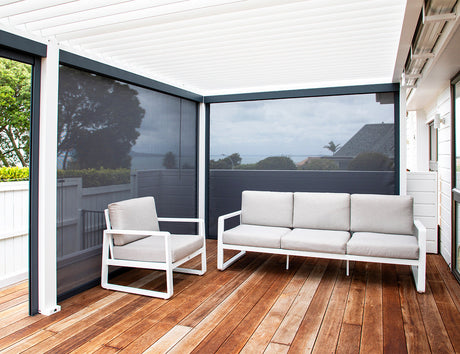 Patioslife Atlantic™ | Manual Freestanding Louvre Roof – All-Weather Aluminium Shelter for Decks, Patios & Poolsides