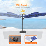 Patioslife Aegis Pro Cantilever Umbrella with Cross Base — Heavy-Duty Frame & Powder-Coated Aluminium Pole for Garden & Patio