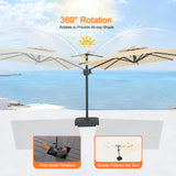 Patioslife Aegis Pro Cantilever Umbrella with Cross Base — Heavy-Duty Frame & Powder-Coated Aluminium Pole for Garden & Patio