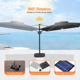 Patioslife Aegis Premium Cantilever Umbrella with Full-Rib LED Strip Lighting, Fibreglass Ribs, Powder-Coated Aluminium Pole— Luxury Garden & Patio Shade