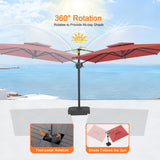 Patioslife Aegis Pro Cantilever Umbrella with Cross Base — Heavy-Duty Frame & Powder-Coated Aluminium Pole for Garden & Patio