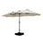Patioslife Horizon Haven™ 4.6x2.7m Double-Sided Patio Umbrella with LED Lights base and cover