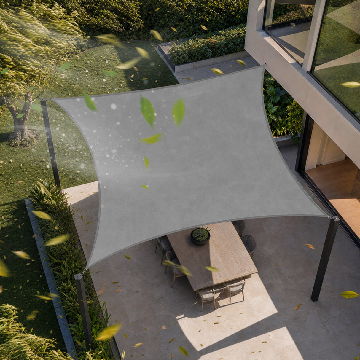 Patioslife Shade Sail – UV Protection, Reinforced Edges & Durable D-Rings for Patio, Garden, Deck & Pool
