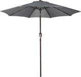 Patioslife Market Breeze dark grey outdoor umbrella with durable 8 rib frame for garden shade
