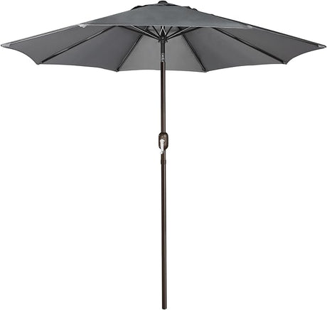 Patioslife Market Breeze dark grey outdoor umbrella with durable 8 rib frame for garden shade