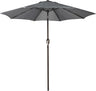 Patioslife Market Breeze dark grey outdoor umbrella with durable 8 rib frame for garden shade