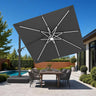 Patioslife Aegis Signature Rotating Cantilever Patio Umbrella with Adjustable Tilt | Large Outdoor Shade Umbrella for Garden, Deck & Poolside,  Includes Free Premium Cover