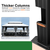 Patioslife Aluminium Carport with Steel Roof – Weatherproof Canopy for Cars, Motorbikes & Campervans