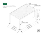 Patioslife Atlantic™ | Manual Freestanding Louvre Roof – All-Weather Aluminium Shelter for Decks, Patios & Poolsides