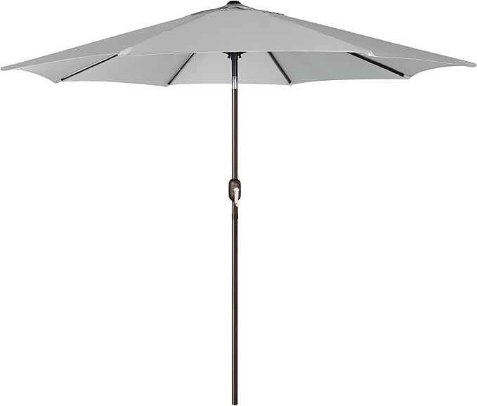 Patioslife Market Breeze grey patio umbrella with crank and tilt features for outdoor dining shade