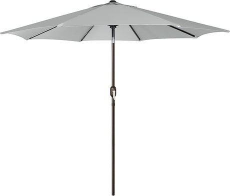 Patioslife Market Breeze grey patio umbrella with crank and tilt features for outdoor dining shade
