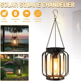 Solar Outdoor Lights Hanging Lantern, Waterproof Metal Outdoor for Garden Yard Gazebo Patio Pathway