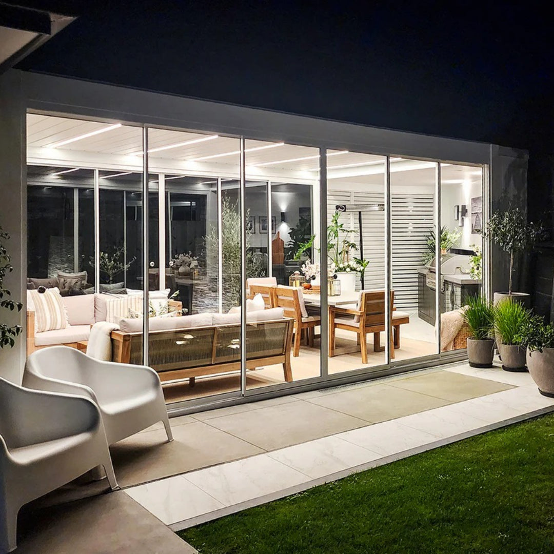 Patioslife Atlantic™ | Freestanding Pergola Glass Sliding Door for Patios, Gardens & Entertaining Spaces