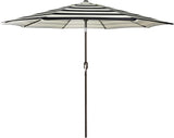 Patioslife Market Breeze Outdoor Umbrella 2.0 Black and Ivory Stripe Patio Umbrella for Poolside and Alfresco Dining