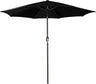 Patioslife Market Breeze Outdoor Umbrella 2.0 Black 8 Rib Patio Umbrella with Crank and Tilt for Garden Shade