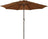 Patioslife Market Breeze Outdoor Umbrella 2.0 Brown Patio Umbrella with 8 Rib Frame for Backyard Shade