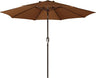 Patioslife Market Breeze Outdoor Umbrella 2.0 Brown Patio Umbrella with 8 Rib Frame for Backyard Shade