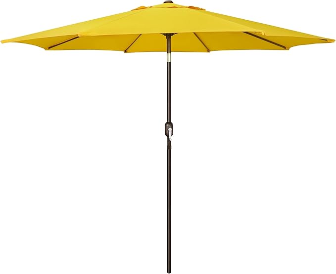Patioslife Market Breeze Outdoor Umbrella 2.0 Yellow Garden Umbrella with Crank and Tilt for Outdoor Shade