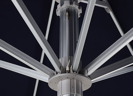 Patioslife Auron™ | 5M Round Market Umbrella – Sunbrella Canopy, Fade-Resistant & Telescopic Pole, Perfect for Patios, Poolsides & Gardens