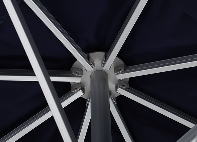 Patioslife Auron™ | 5M Round Market Umbrella – Sunbrella Canopy, Fade-Resistant & Telescopic Pole, Perfect for Patios, Poolsides & Gardens