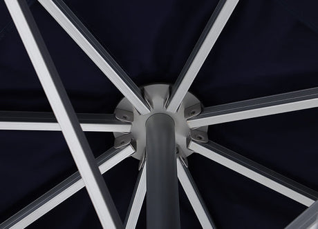 Patioslife Auron™ | 5M Round Market Umbrella – Sunbrella Canopy, Fade-Resistant & Telescopic Pole, Perfect for Patios, Poolsides & Gardens