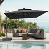 Patioslife 3x3m Aegis Pro Cantilever Umbrella Black with Heavy Duty  for Australian Poolside Shade