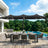 Patioslife Triple Cantilever Umbrella Black Canopy with LED Lights for Australian Poolside Deck