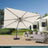 Patioslife 3x3m Aegis Pro Cantilever Umbrella Cream with Cross Base for Australian Outdoor Lounge