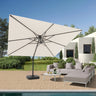 Patioslife 3x3m Aegis Pro Cantilever Umbrella Cream with Cross Base for Australian Outdoor Lounge