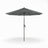 Patioslife Solara charcoal market umbrella with reinforced aluminium frame and UV-resistant canopy for garden and patio shade